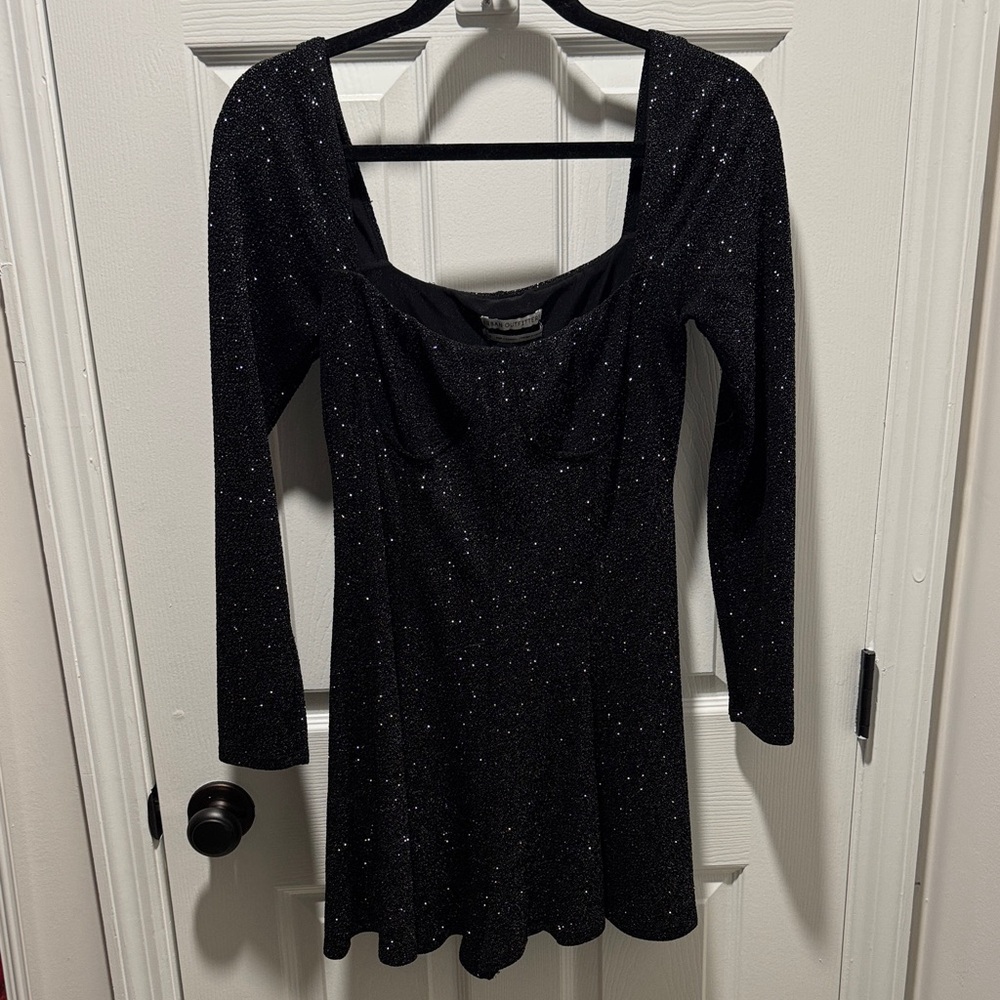 Black Glitter Romper